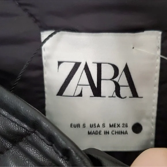 Zara Black Quilted Long Coat - Picture 5 of 6